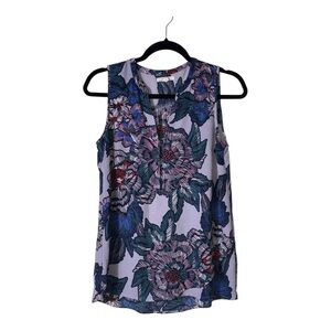 2217. Maurices Purple and Pink‎ Sleeveless Blouse with Rounded Neckline